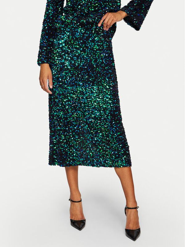 Vila Vila Midi suknja Faith 14102263 Zelena Regular Fit