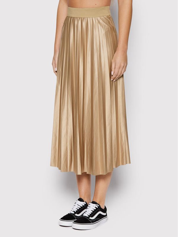 Vila Vila Plesirana suknja Nitban 14063241 Zlatna Regular Fit