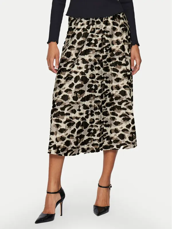 Vila Vila Plesirana suknja Nitban Print 14068477 Bež Regular Fit