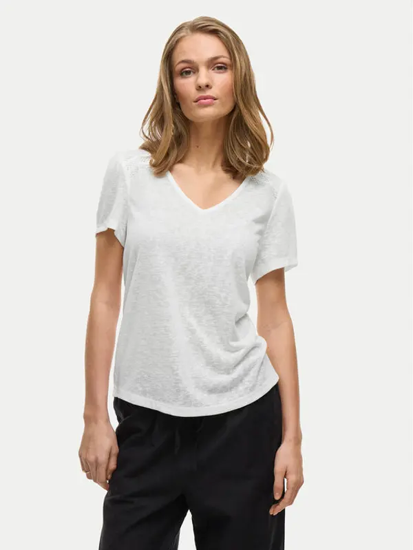 Vila Vila T-shirt Amer 14093441 Bijela Regular Fit
