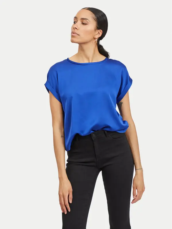 Vila Vila T-shirt Ellette 14059563 Plava Regular Fit