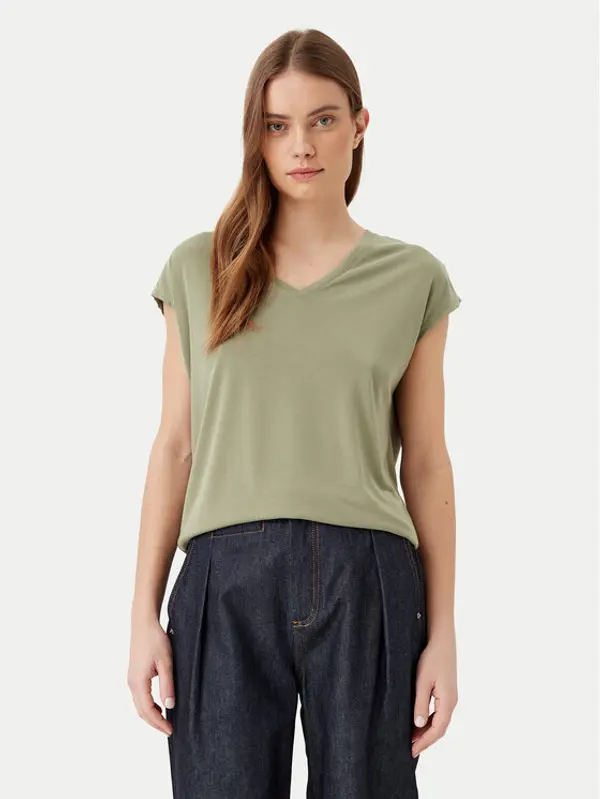 Vila Vila T-shirt Modala 14074847 Zelena Regular Fit