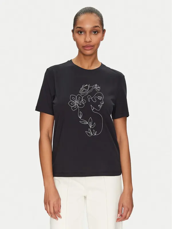 Vila Vila T-shirt Sybil 14108062 Crna Regular Fit
