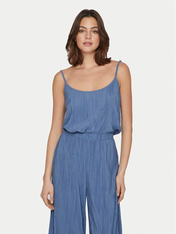 Vila Vila Top Plisa 14096337 Plava Relaxed Fit