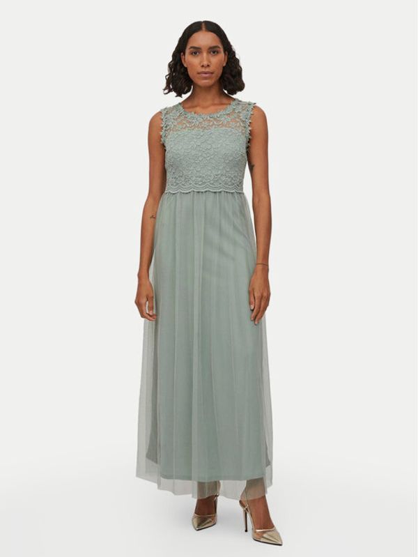 Vila Vila Večernja haljina Lynnea 14052673 Zelena Regular Fit