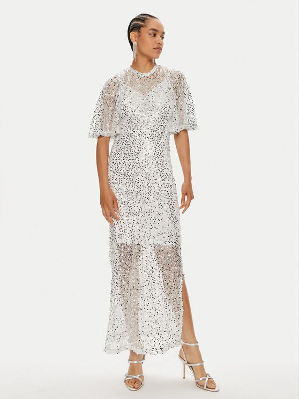 Vila Vila Večernja haljina Vidance S/S 14103264 Srebrna Regular Fit