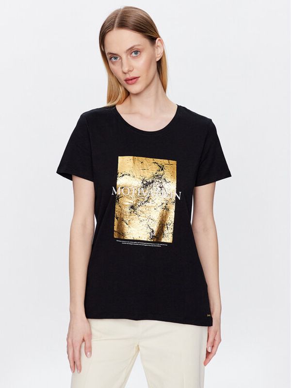 Volcano Volcano T-shirt T-Motiv L02143-S23 Crna Regular Fit