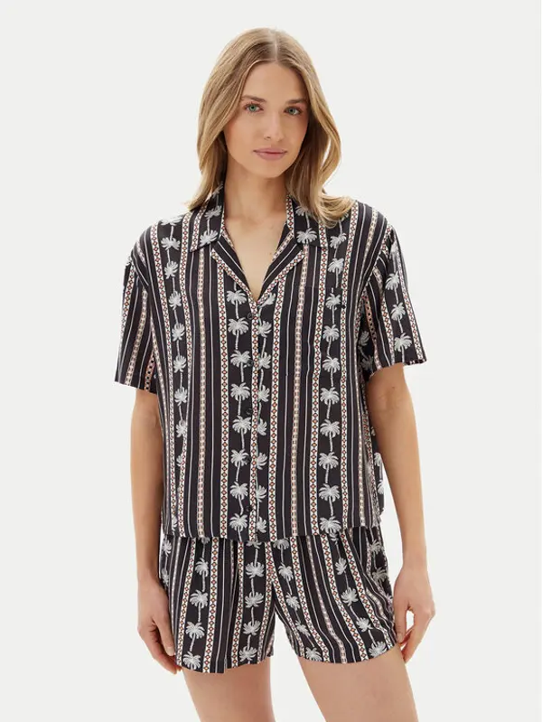 Volcom Volcom Košulja Sun Stunner B0412500 Crna Boxy Fit