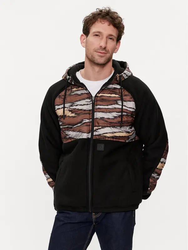 Volcom Volcom Majica dugih rukava Muzzer Tripper A5832200 Crna Relaxed Fit
