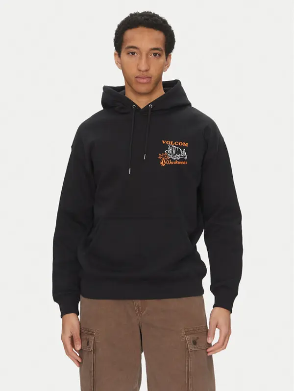 Volcom Volcom Majica dugih rukava Pour Choises A4112511 Crna Loose Fit