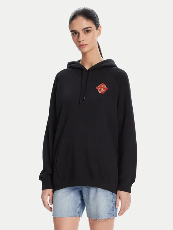 Volcom Volcom Majica dugih rukava Truly Stoked B4112501 Crna Oversize