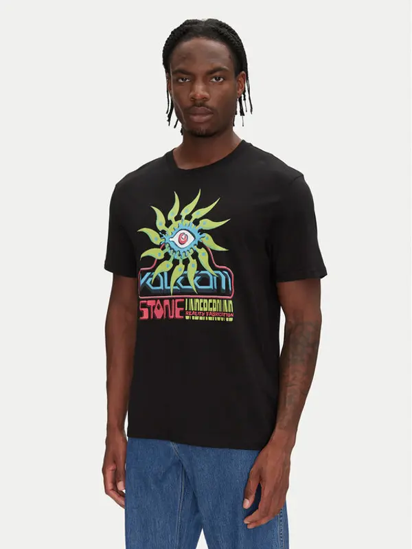 Volcom Volcom T-shirt Realityfab A3512555 Crna Loose Fit