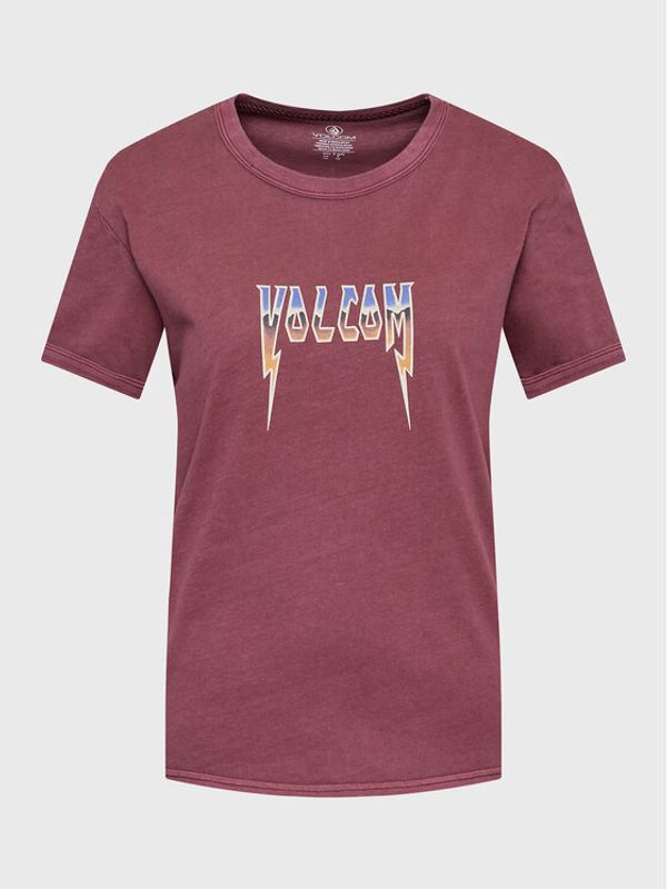 Volcom Volcom T-shirt Truly Ringer B3512307 Tamnocrvena Regular Fit