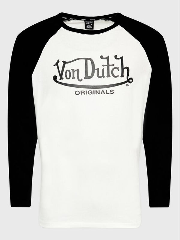 Von Dutch Von Dutch Majica dugih rukava Lane 6 324 009 Bijela Relaxed Fit