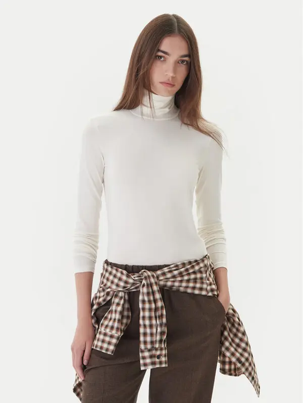 Weekend Max Mara Weekend Max Mara Dolčevita Multif 2525946022 Écru Slim Fit