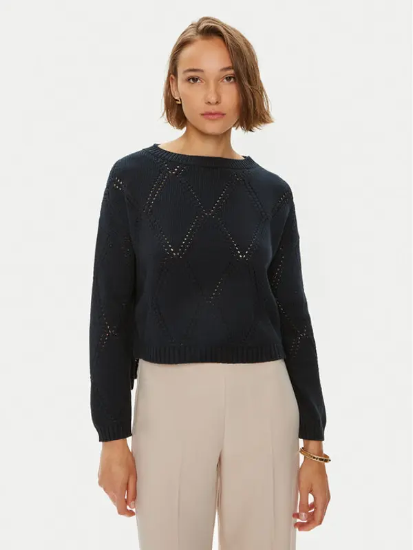 Weekend Max Mara Weekend Max Mara Džemper Abbozzi 2425366161 Tamnoplava Slim Fit