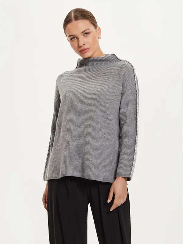 Max Mara Leisure Weekend Max Mara Džemper Fanfara 2426366178 Siva Relaxed Fit