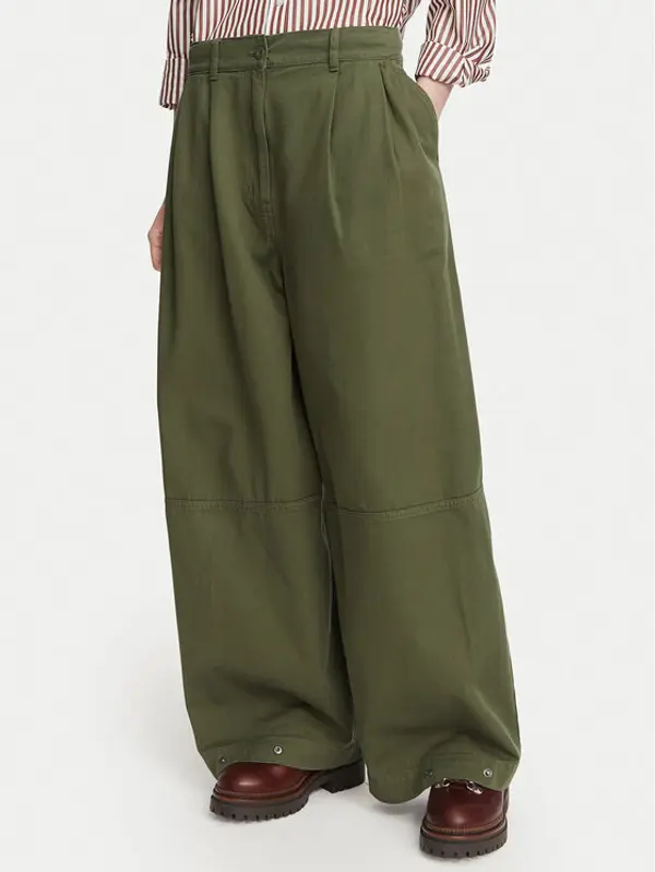 Weekend Max Mara Weekend Max Mara Hlače Bacca 2625136111 Kaki Relaxed Fit