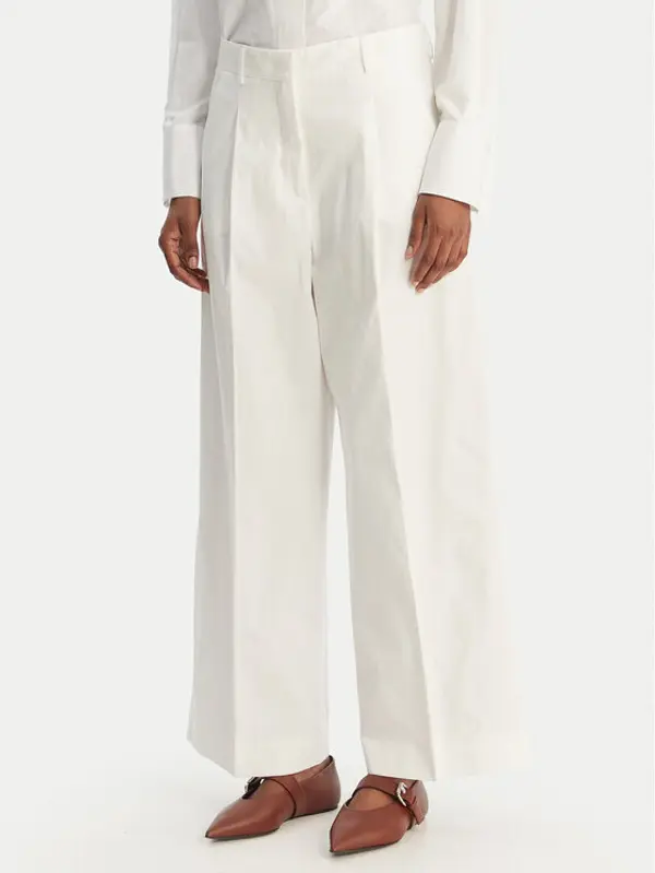 Weekend Max Mara Weekend Max Mara Hlače Bellico 2615131072 Bijela Regular Fit