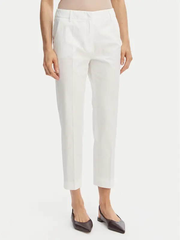 Weekend Max Mara Weekend Max Mara Hlače Cecco 2615131082 Bijela Regular Fit