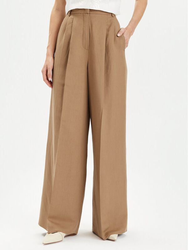 Weekend Max Mara Weekend Max Mara Hlače Diletta 2415131062 Smeđa Wide Leg