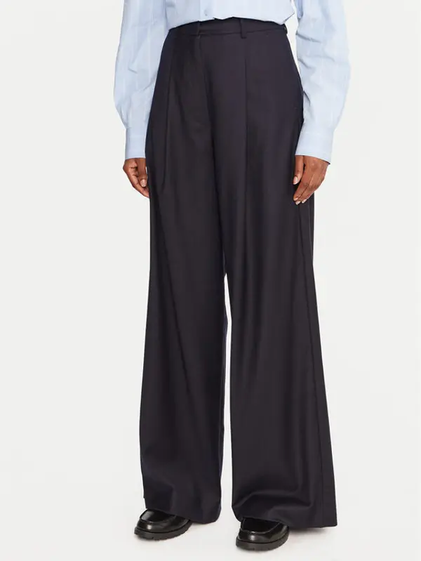 Weekend Max Mara Weekend Max Mara Hlače Globale 2525136162 Tamnoplava Wide Leg