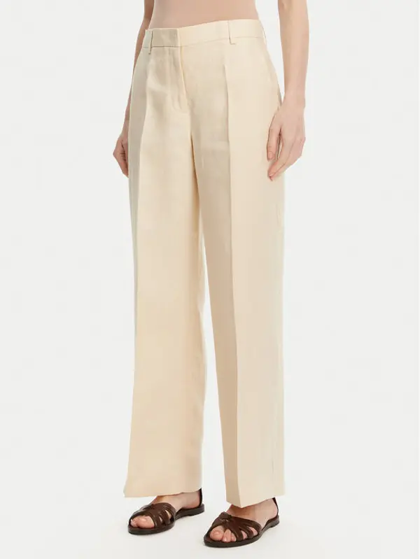 Weekend Max Mara Weekend Max Mara Hlače Malizia 2515131052 Écru Regular Fit