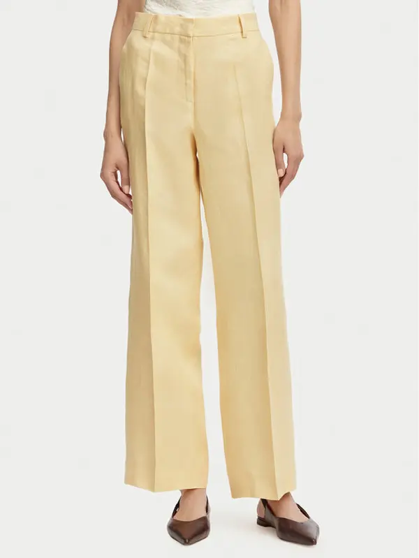 Weekend Max Mara Weekend Max Mara Hlače Malizia 2615131112 Žuta Straight Fit