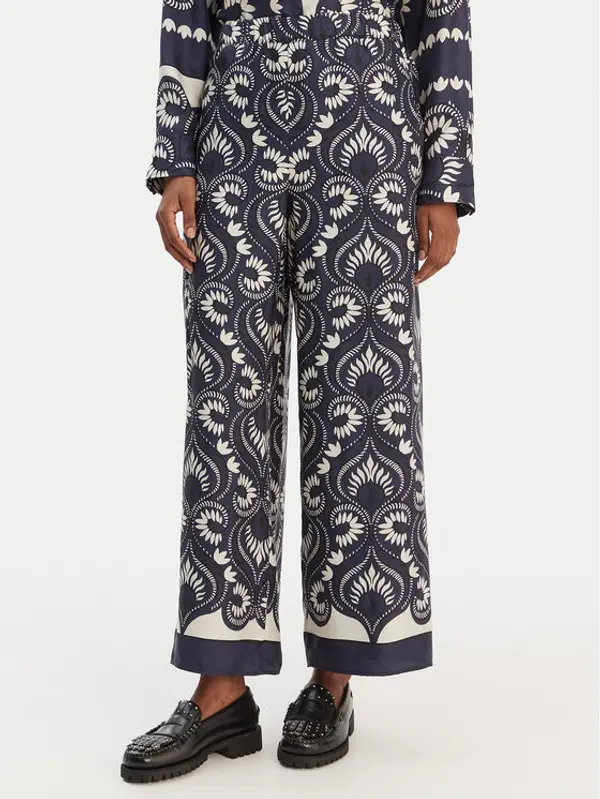 Weekend Max Mara Weekend Max Mara Hlače Ottico 2615131011 Tamnoplava Wide Leg