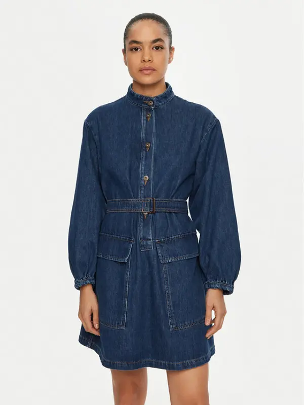 Weekend Max Mara Weekend Max Mara Jeans haljina Euro 2515221021 Tamnoplava Relaxed Fit