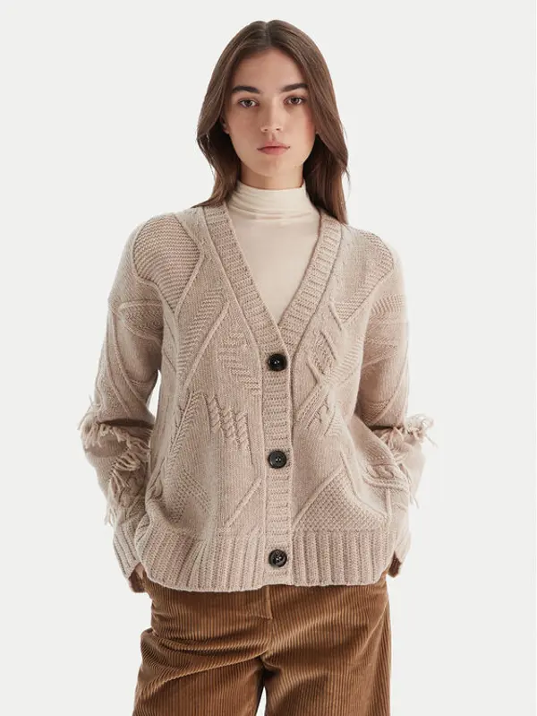 Weekend Max Mara Weekend Max Mara Kardigan Stallo 2525346052 Bež Regular Fit