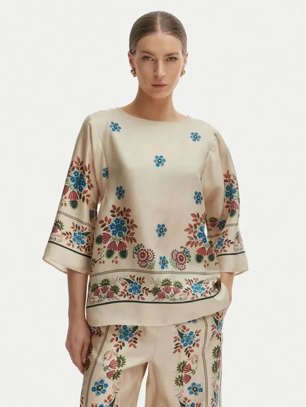 Weekend Max Mara Weekend Max Mara Majica Samba 2615111062 Écru Loose Fit