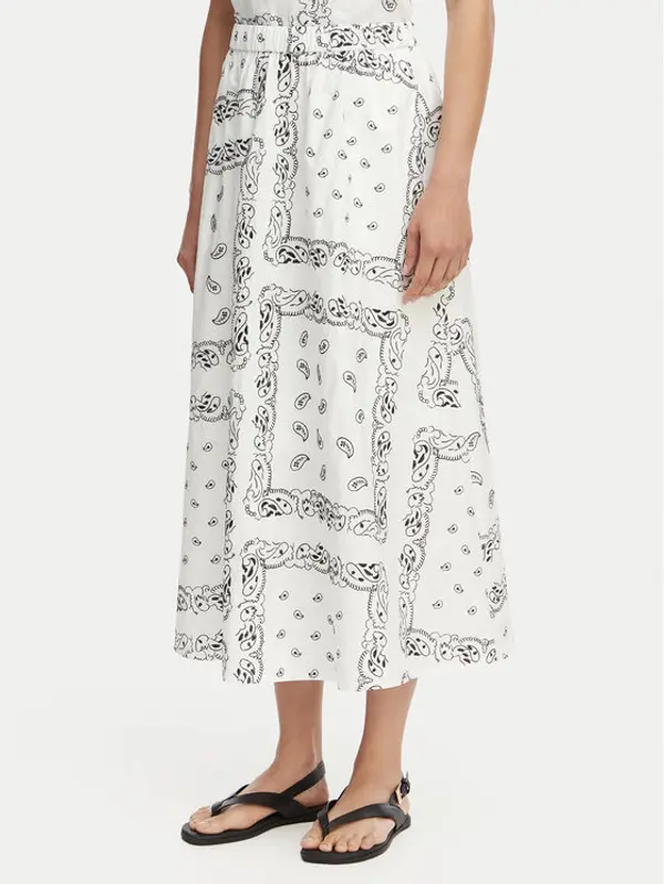 Weekend Max Mara Weekend Max Mara Midi suknja Caravan 2615101082 Bijela Regular Fit