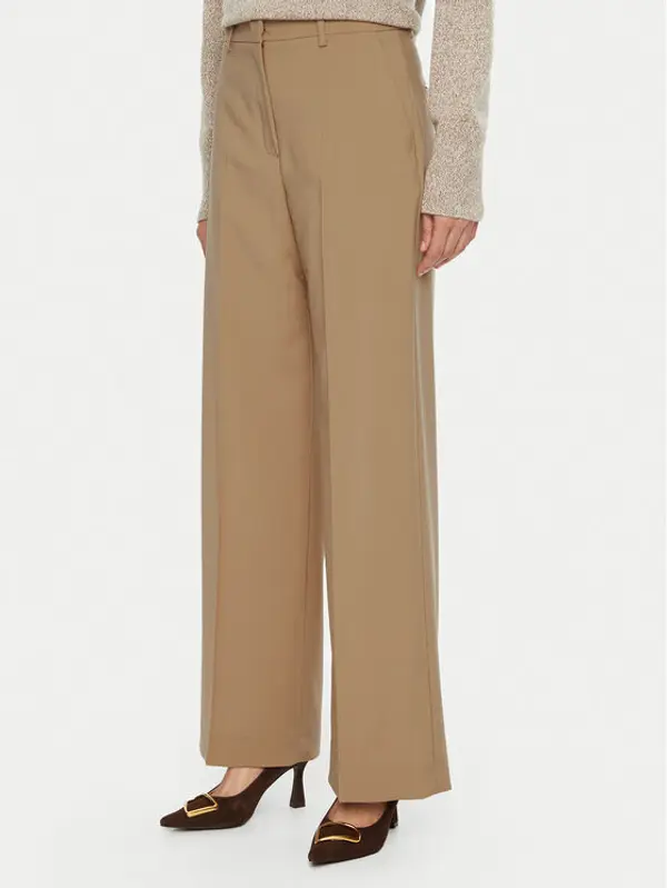 Weekend Max Mara Weekend Max Mara Palazzo hlače Visivo 2515131041 Bež Wide Leg