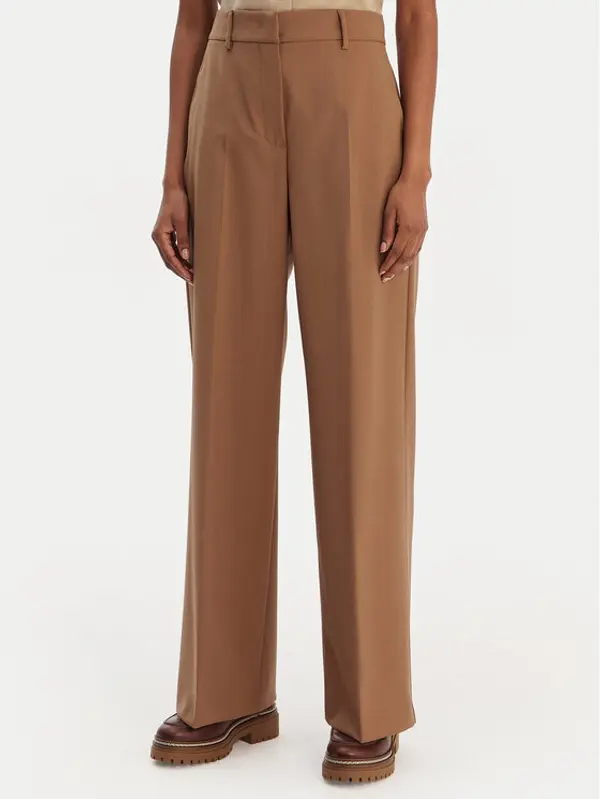 Weekend Max Mara Weekend Max Mara Palazzo hlače Visivo 2615131041 Smeđa Relaxed Fit