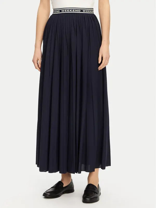 Weekend Max Mara Weekend Max Mara Plesirana suknja Bleu 2515771031 Tamnoplava Regular Fit