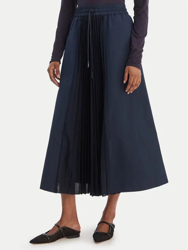 Weekend Max Mara Weekend Max Mara Plesirana suknja Folk 2615771011 Tamnoplava Regular Fit