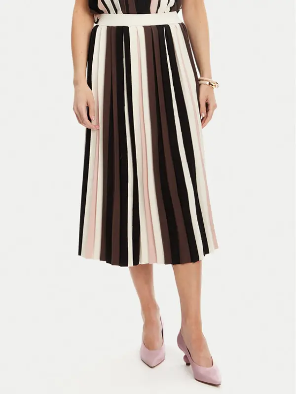 Weekend Max Mara Weekend Max Mara Plesirana suknja Pleiadi 2525306011 Smeđa Regular Fit