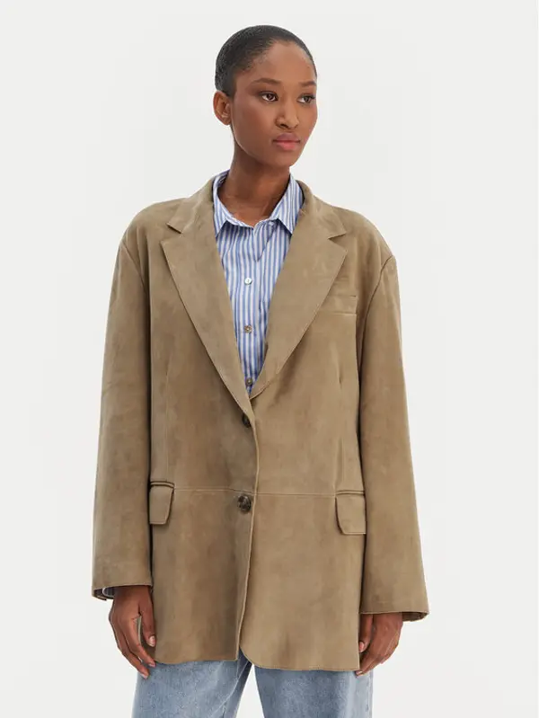 Weekend Max Mara Weekend Max Mara Sakoi Cedro 2615441051 Kaki Relaxed Fit