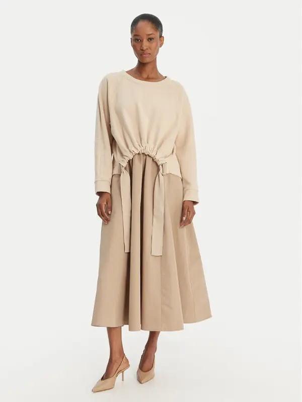 Weekend Max Mara Weekend Max Mara Set majica dugih rukava i haljina Destino 2615631021 Bež Relaxed Fit