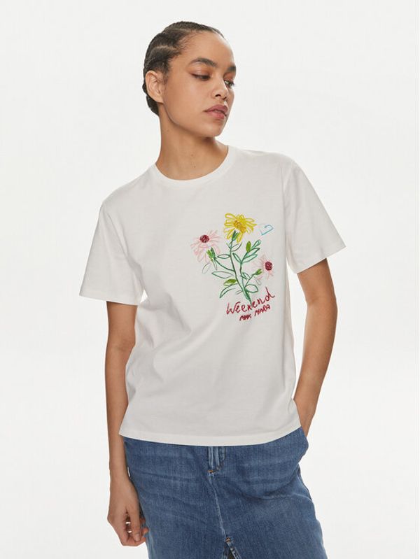 Weekend Max Mara Weekend Max Mara T-shirt Bassano 2415971062 Bijela Regular Fit