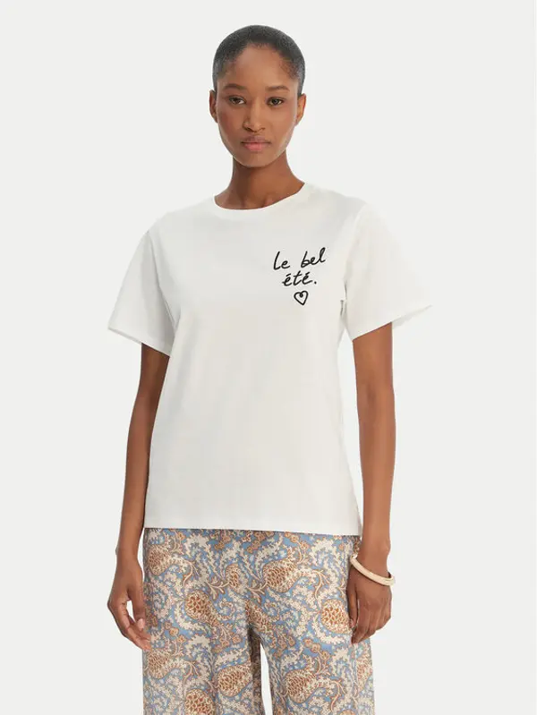 Weekend Max Mara Weekend Max Mara T-shirt Bora 2615971042 Bijela Regular Fit