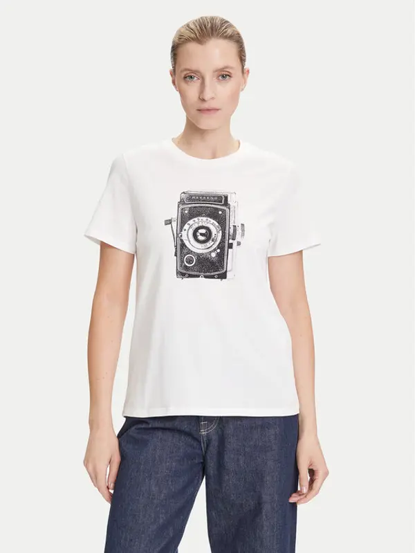 Weekend Max Mara Weekend Max Mara T-shirt Guglia 2525976031 Bijela Regular Fit