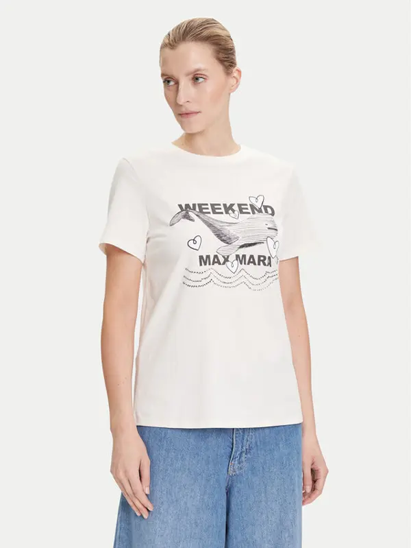 Weekend Max Mara Weekend Max Mara T-shirt Guglia 2525976031 Écru Regular Fit