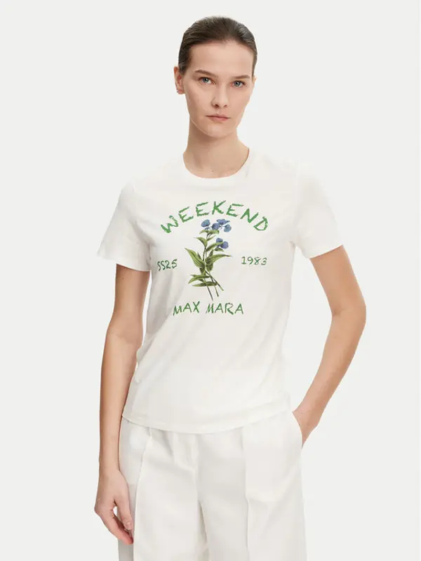 Weekend Max Mara Weekend Max Mara T-shirt Teiera 2515971052 Bijela Regular Fit