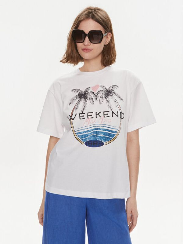 Weekend Max Mara Weekend Max Mara T-shirt Viterbo 2415971032 Bijela Loose Fit