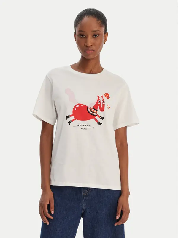 Weekend Max Mara Weekend Max Mara T-shirt West 2615971041 Bijela Regular Fit