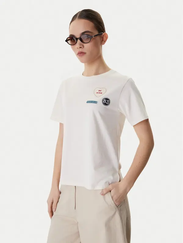Weekend Max Mara Weekend Max Mara T-shirt West 2615971041 Écru Regular Fit