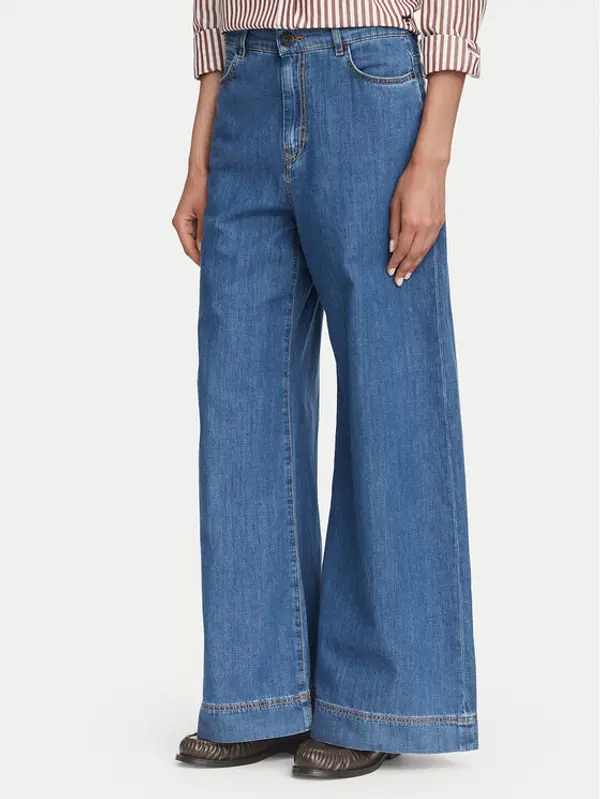 Weekend Max Mara Weekend Max Mara Traperice Vega 2625186021 Plava Wide Leg