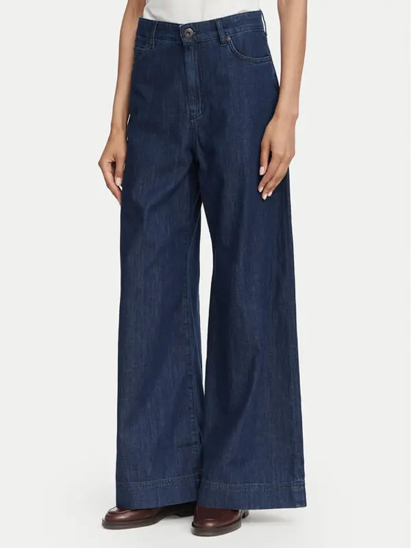 Weekend Max Mara Weekend Max Mara Traperice Vega 2625186021 Tamnoplava Wide Leg
